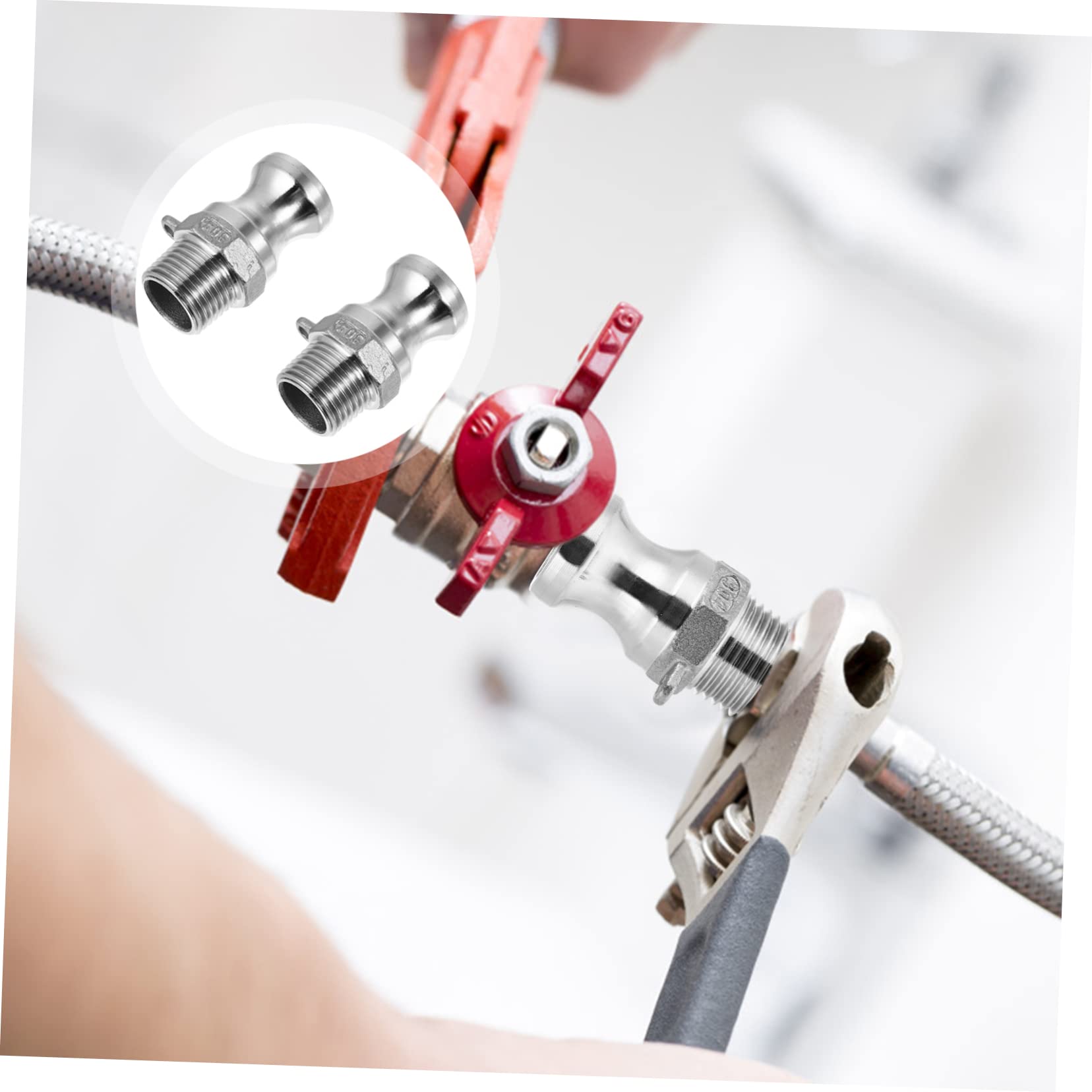 2 Pezzi Connettore Rapido Camlock Maschio In Acciaio Inox – Adattatore Per Tubi Flessibili, Raccordo A Bavaglino, Per Irrigazione E Usi Idraulici