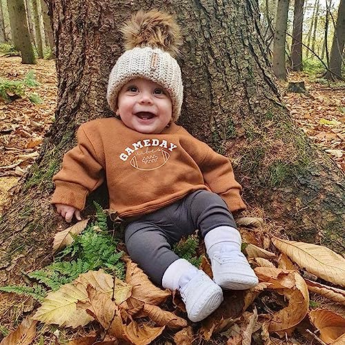 Infant Toddler Baby Boy Game Day Outfits Long Sleeve Shirts Football Sweatshirt + Pants 2Pcs Football Outfits2