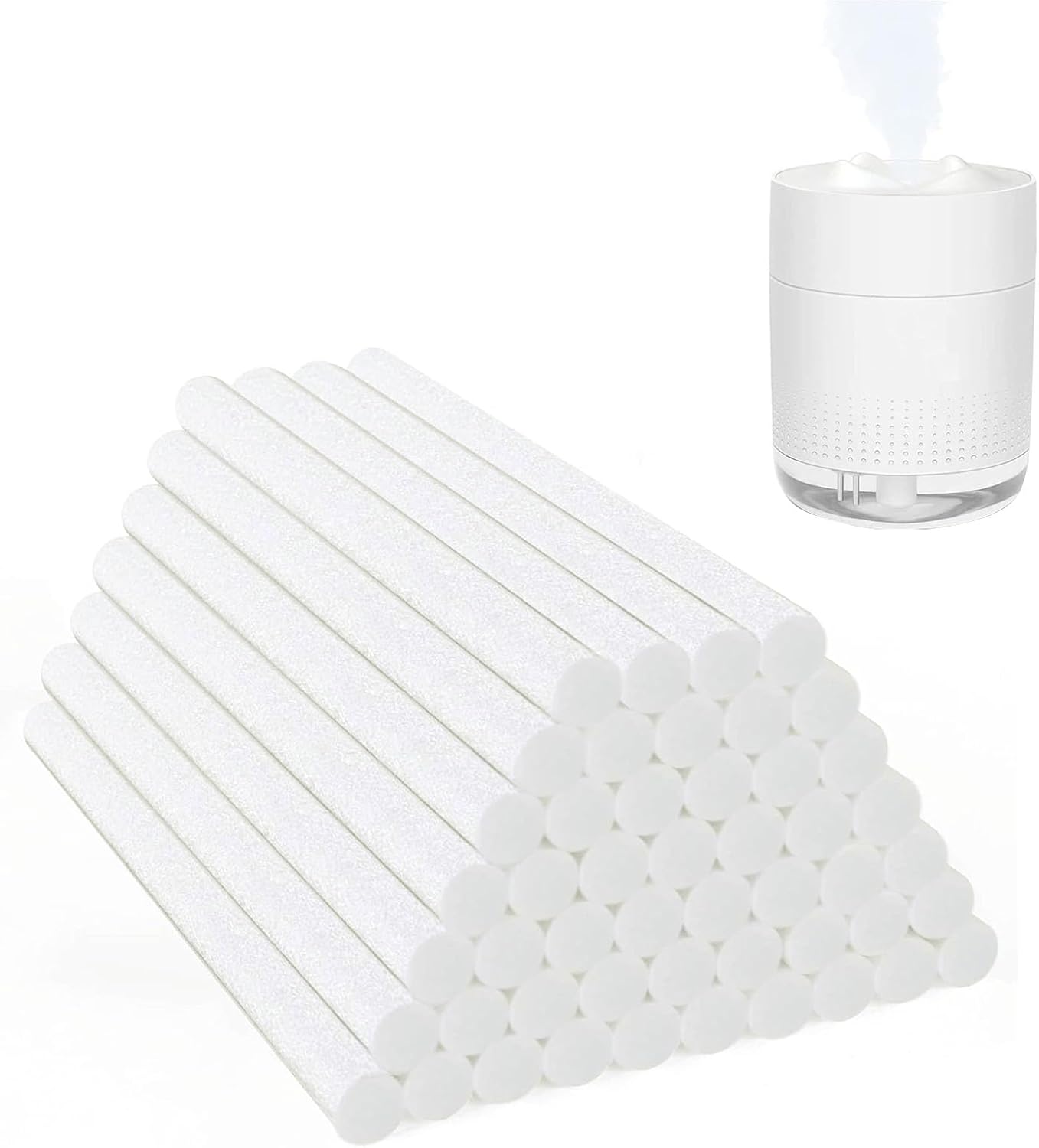 40 Pcs Humidifier Replacement Filter Cotton Sticks,Cotton Filter Refill