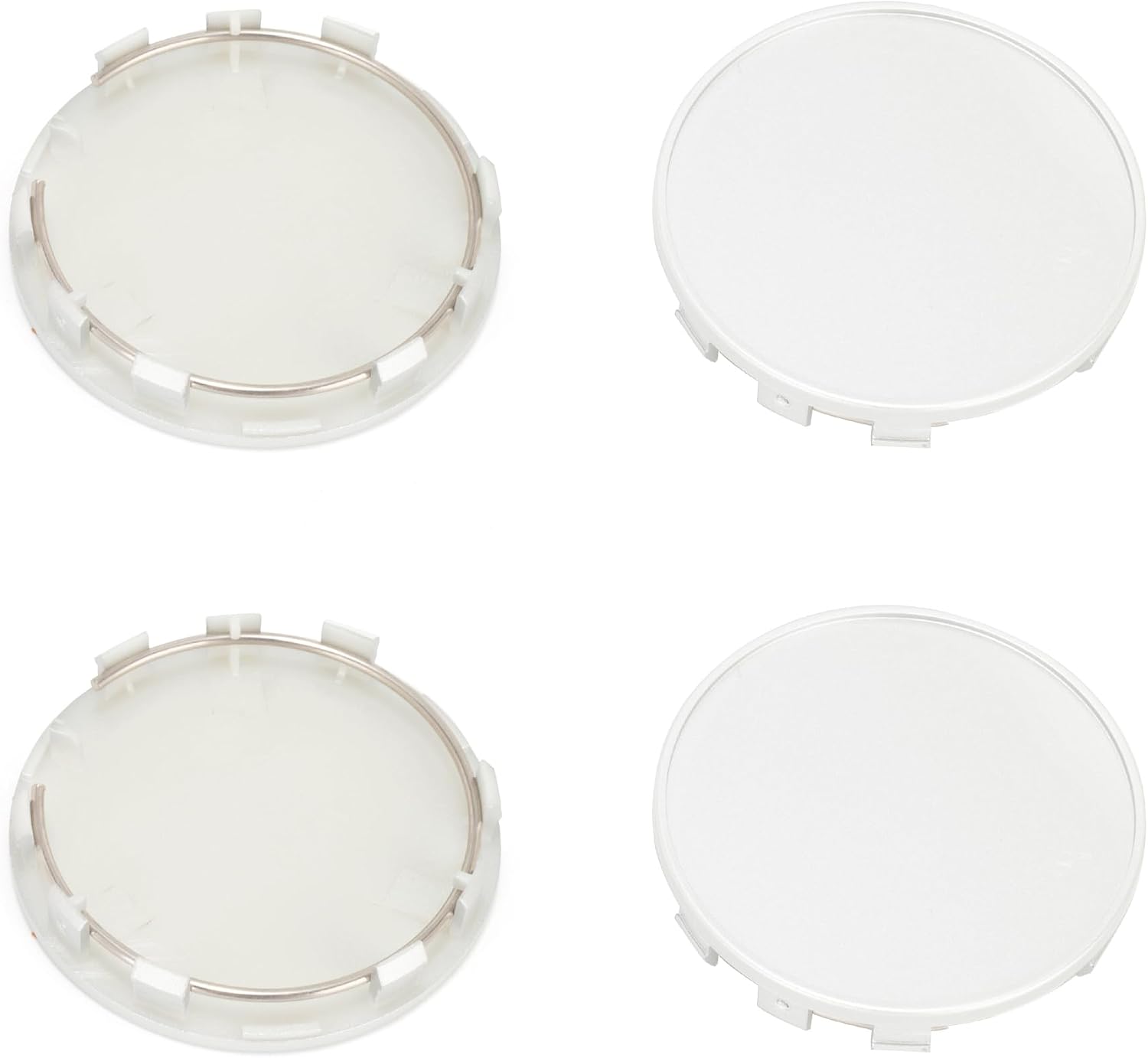 4Pcs Wheel Center Caps for 2003-2007 Corolla 2001-2003 RAV4 Wheel Rim Outer 63 mm(2.48 in) Inner 60 mm(2.36 in) Silver Hub Caps, Replacement 42603-YY040 42603-YY050