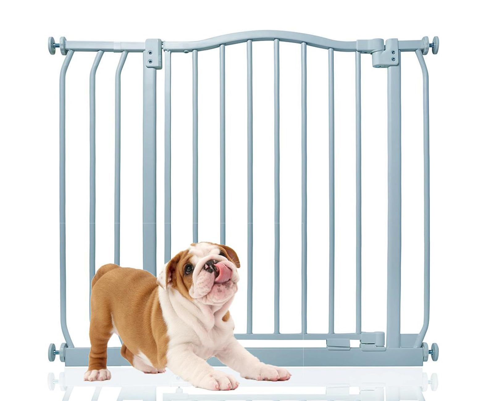Bettacare Grey Curved Top Pet Gate, 80Cm - 89Cm, Matt Pressure Fit For Dogs And Puppies, Easy Installation Barrier