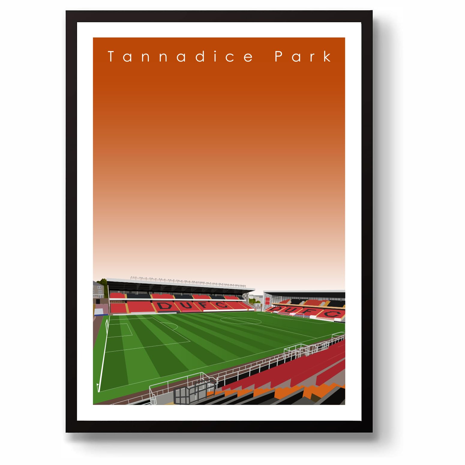 GroundDesigns DUNDEE UNITED Tannadice Park Stadium Wall Art