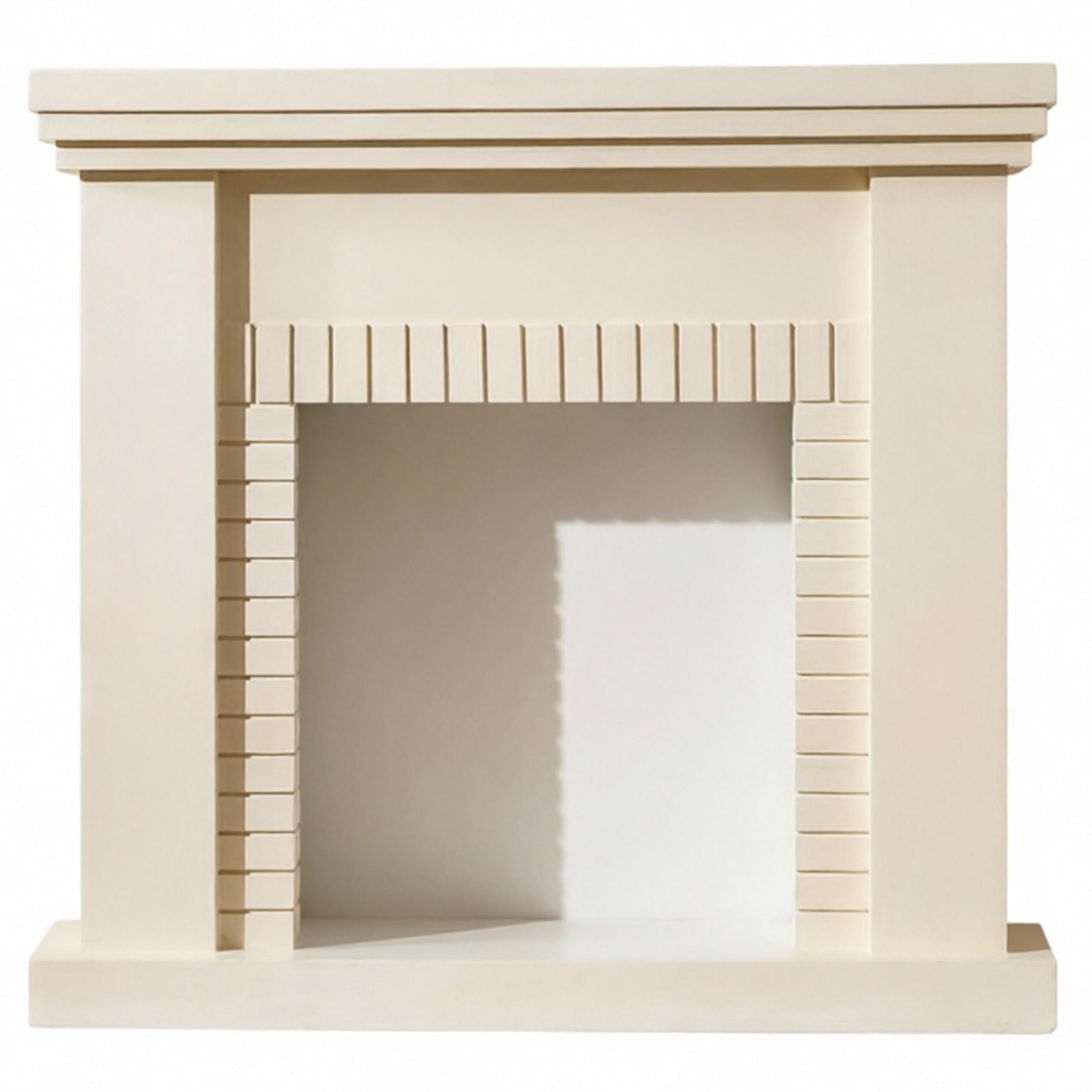 Mantels Surrounds Solid Oak Fireplace Mantel Surround with Brick Pattern Decorative Hearth Cabinet Decorated Frame(White)