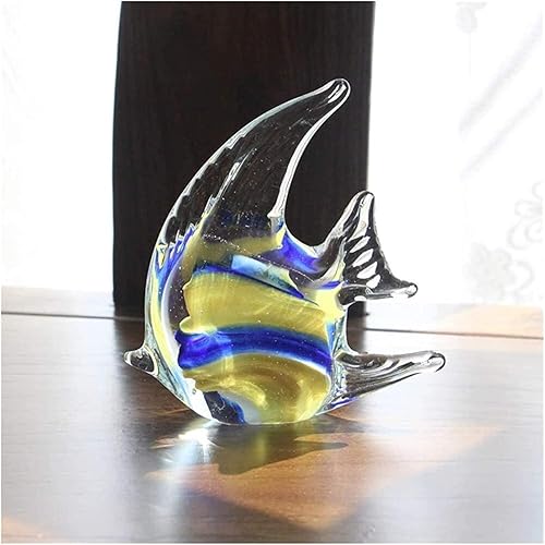 XXSLY Escultura artesanal esculturas de estatua artesanías esmalte de colores peces regalos calamar animales marinos adornos peceras decoración