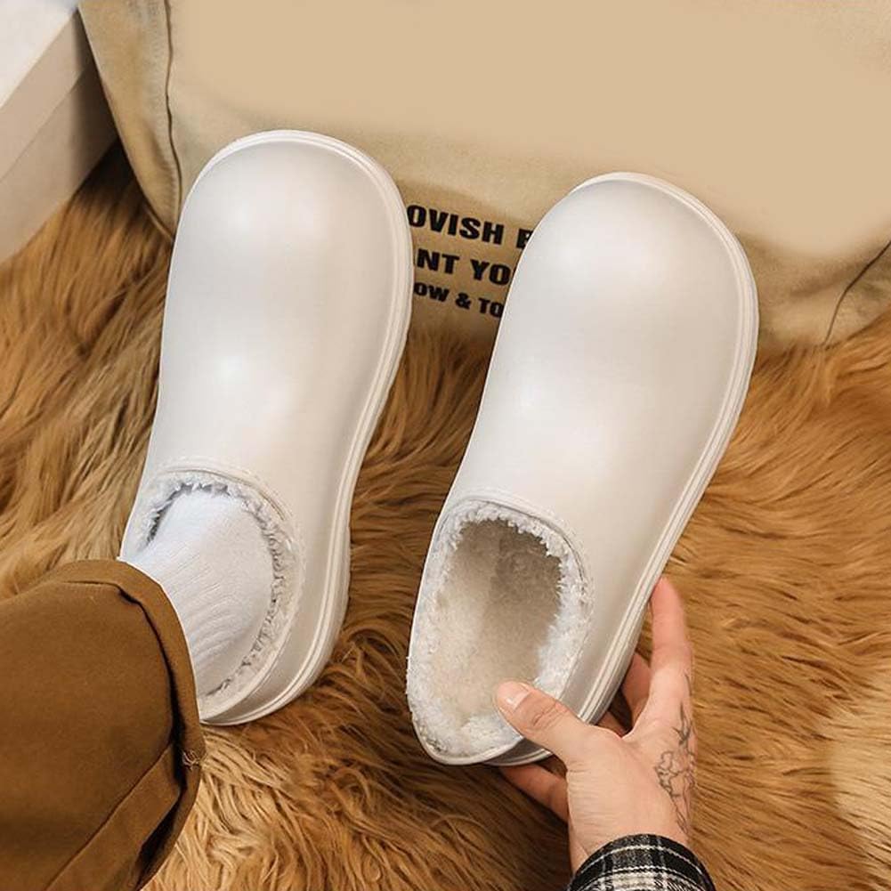 Women’s Ankle Rain Boots Pull On Plush Lined Booties, Short Shaft Rain Shoes with Soft Faux Leather Upper, Flexible Sole, Round Toe, Cold Weather Outdoor Walking, Wet Weather Daily Casual Wear