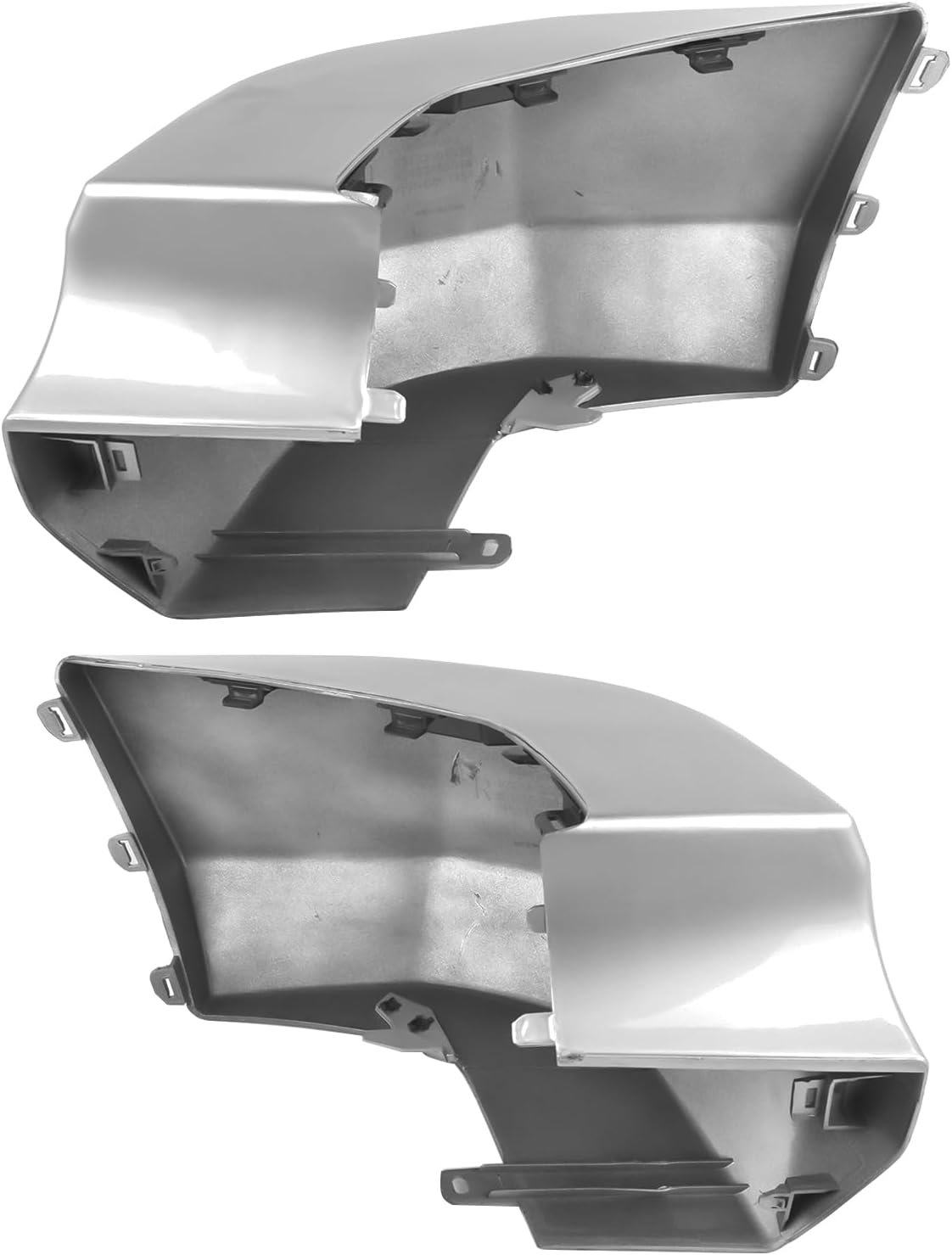 Rear Bumper End Caps Cover Plastic Painted Silver Replacement for 2007-2014 Toyota FJ Cruiser TO1104121 5246335021 TO1105121 5246235021