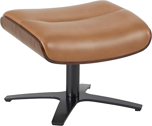 Miniatura 7 de CHITA Silla giratoria reclinable de cuero genuino con reposacabezas ajustable y otomana para sala de estar, Saddle Saddle,Negro -,verde