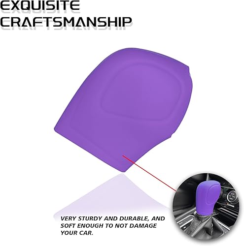 Miniatura 5 de 2 fundas para pomo de palanca de cambios de automóvil, silicona elástica antideslizante y antideslizante, protector de palanca de cambios