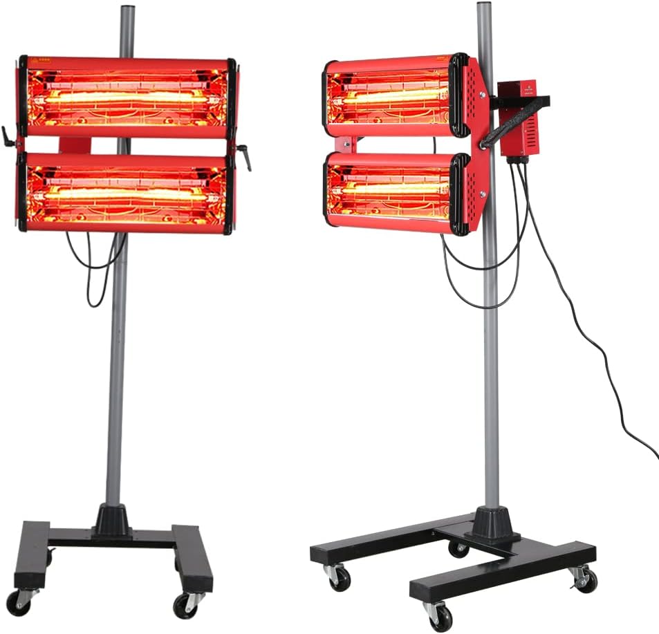 Togarhow 2000W Baking Paint Curing Lamp,Car Body Shortwave Repair