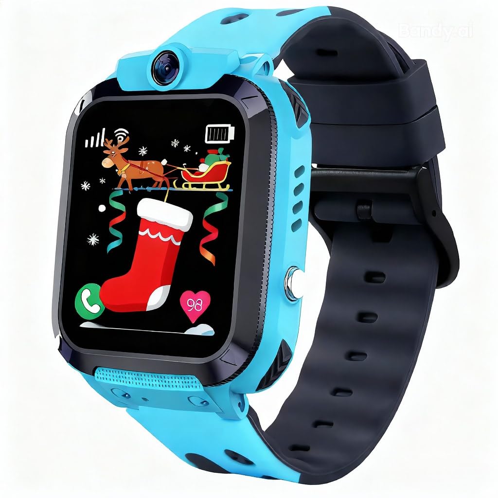 GPS Reloj Inteligente NiƱo, Smartwatch NiƱos con GPS y Llamadas, SOS, Clase Modo, 10 Contacto, Bidireccional Chat de Voz, CƔmara, Despertador, Juego, Geovallas GEO, Regalos para NiƱo y NiƱas 4-15 AƱos