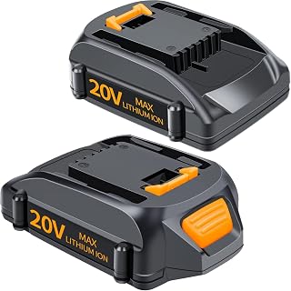 DTK 2 Packs Upgraded 3.5Ah Replacement for Worx 20v Battery WA3520 WA3525 WA3575 WA3669, Compatible with Worx 20v Chargers and Tools