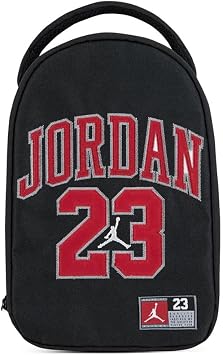 Nike Air Jordan Jersey 23 Zip Insulated Lunch Bag Box Black, 9A0837