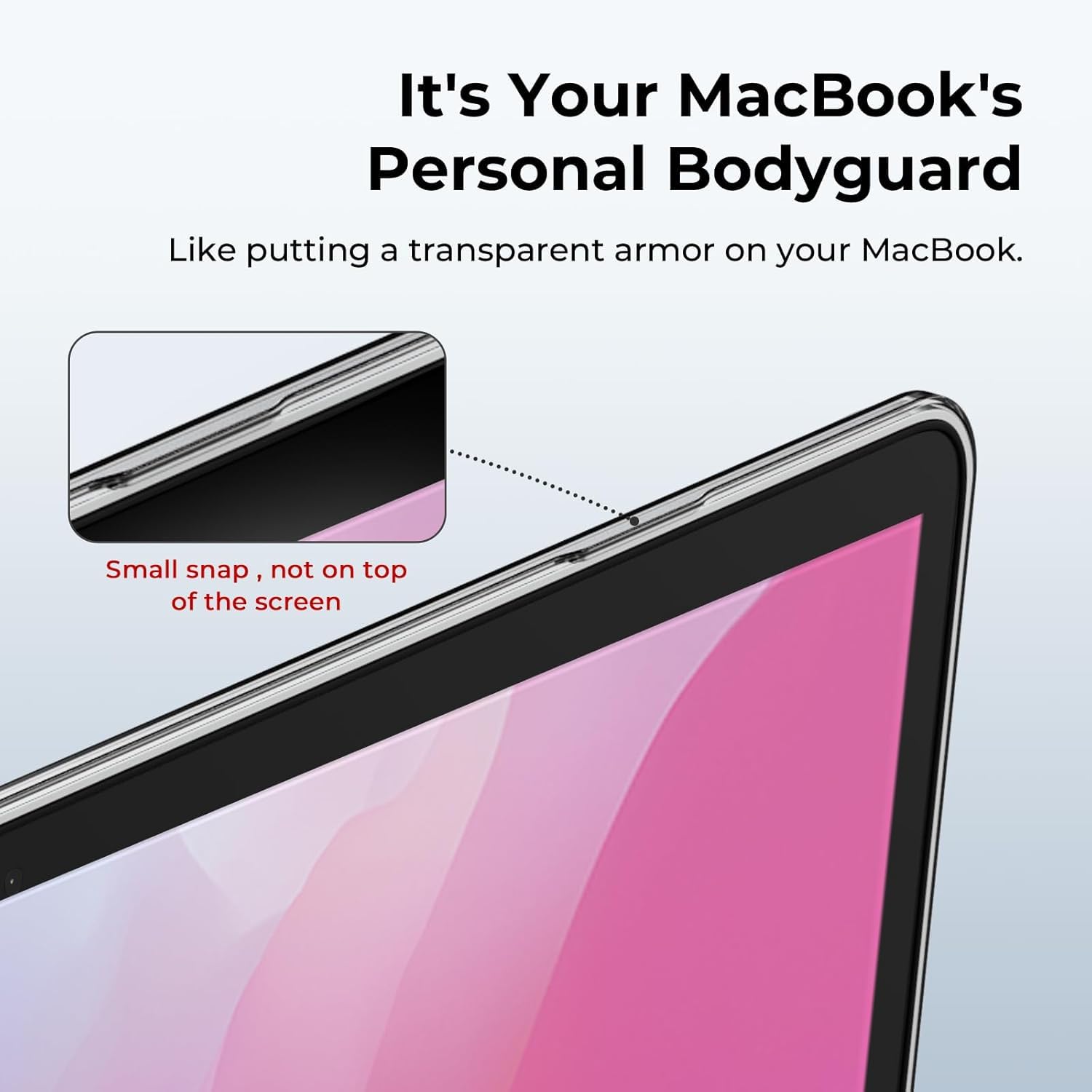 EooCoo Cover compatibile con MacBook Pro 16 Pollici 2021-2024 Pro Max M4 A3186 A3403 / M3 A2991 / M2 A2780 / M1 A2485 con Touch ID, Custodia Rigido in Plastica Liscia e Lucida - Cristallo Trasparente