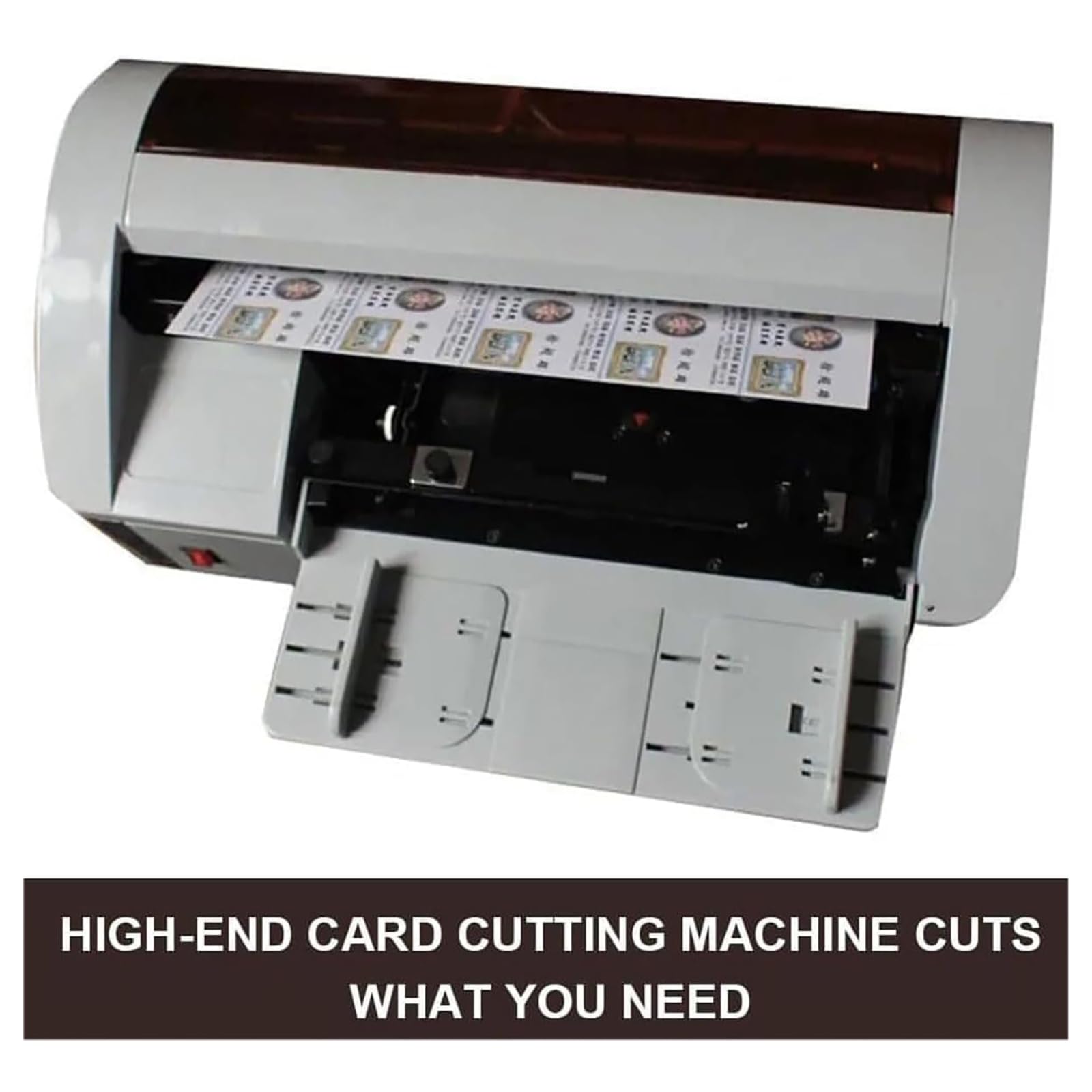 MObyat Taglierina Elettrica per Biglietti da Visita, Taglierina per Biglietti da Visita 90x54 Mm, Margine Regolabile 5-15 Mm, Rilegatrice Automatica Formato A4 Facile da Usare, per Inviti