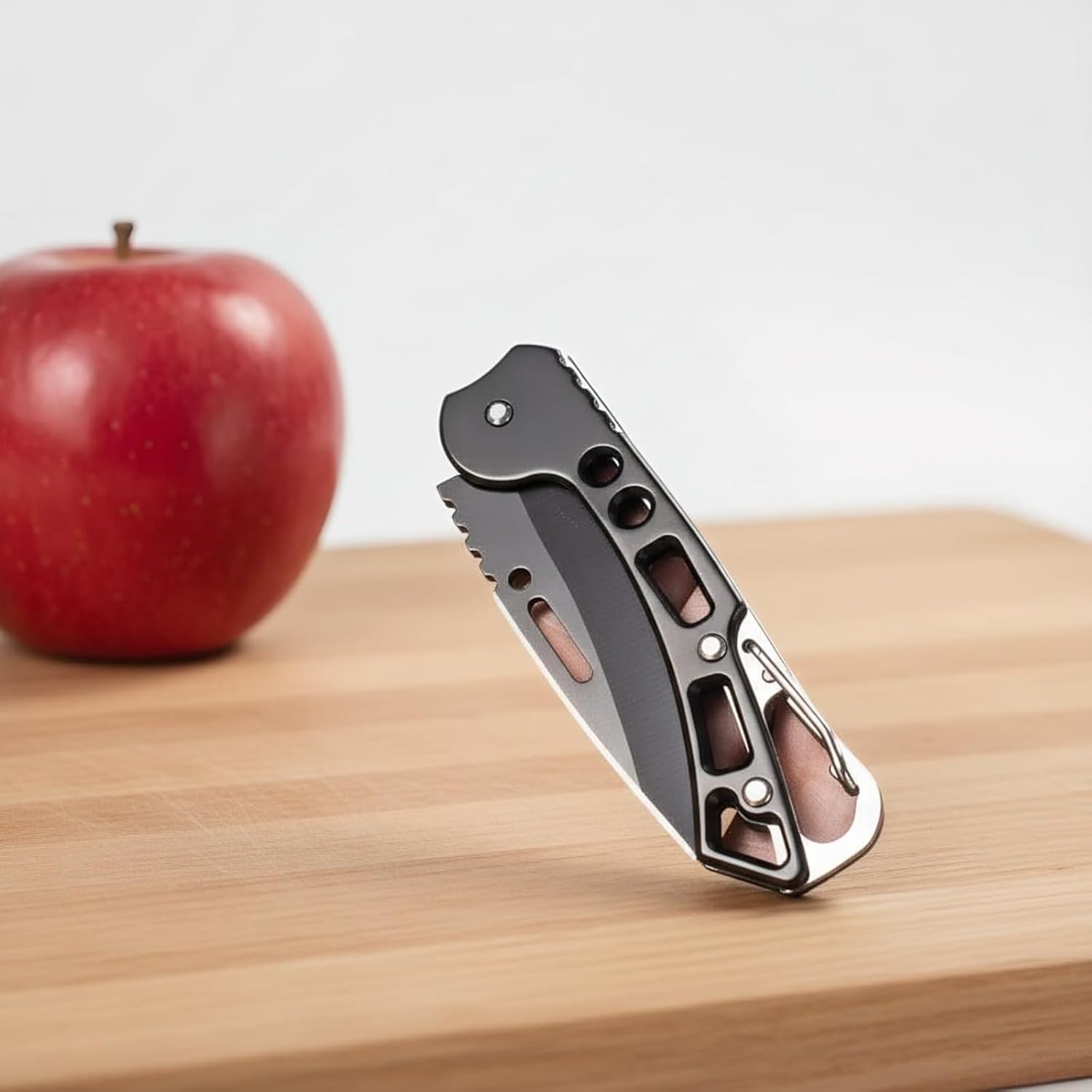 Compact Folding Multi-Tool - Keychain Design Stainless Steel Implement for Daily Carry & Outdoor Preparedness (black)