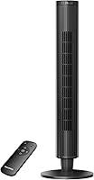 Vista 2 de Pelonis 42-Inch Tower Fan for Bedroom – 26ft/s, 90° Oscillating Tower Fan with Remote Control, LED Display – Floor Fan for Indoors with 6 Speeds, 4