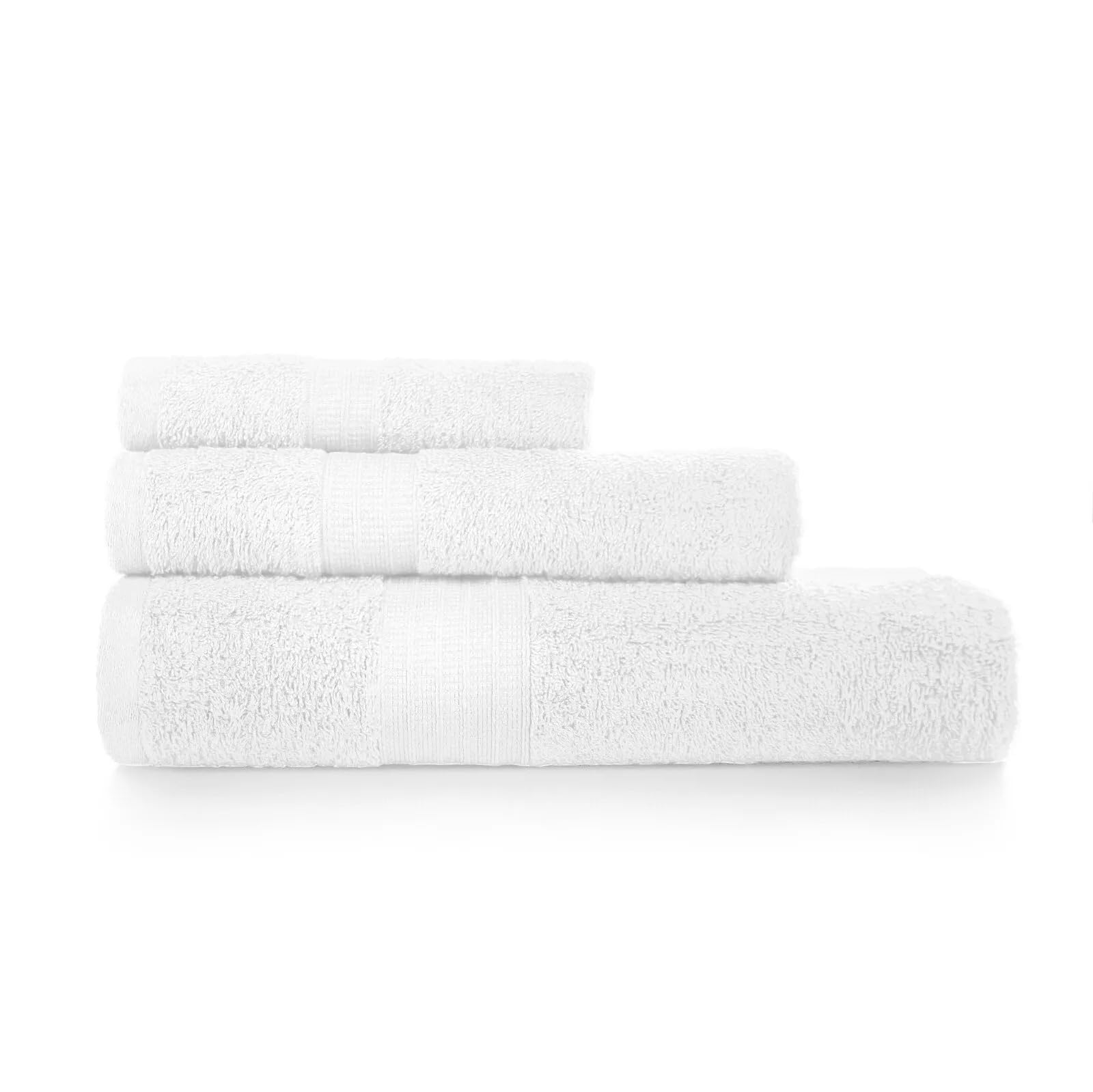 Bassetti Dream - Set Asciugamani Da Bagno Viso e Bidet Coppia Asciugamani da Bagno con Ospite 430 g/mq | 60x110 cm + 40x60 cm | (BIANCO)