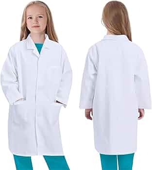 Blouse Blanche De Laboratoire Pour Lycée - Taille S à 4XL, Polyester, 3 Poches, Pour Chimie, Médecine, Halloween - 5