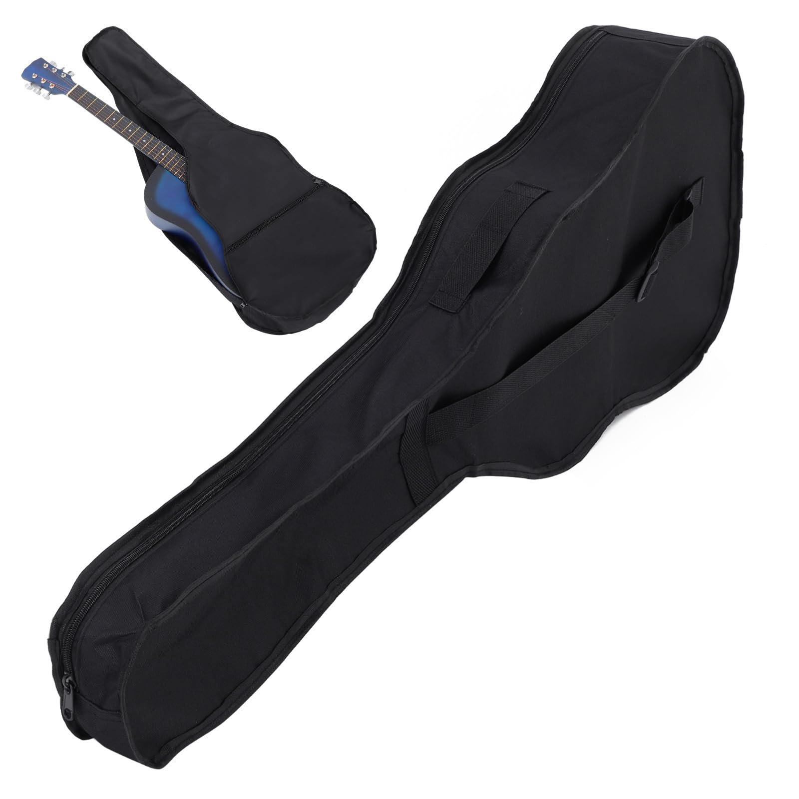 Bolsa de Guitarra Acústica Tela Oxford 600d de 38 Pulgadas con Correa Hombro Resistente y Bolsillo Frontal Grande con Cremallera