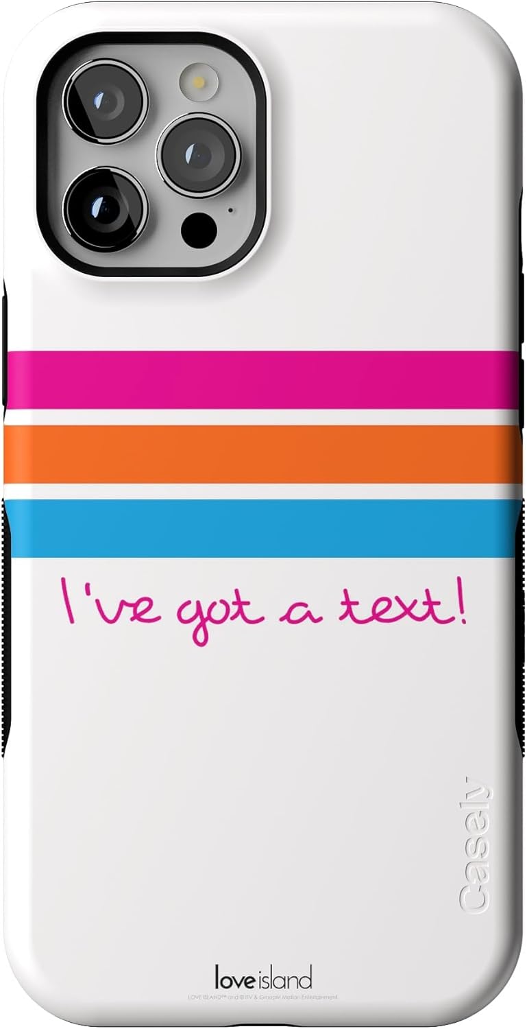 Casely iPhone 12 Pro Max Case | Love Island | I've Got a Text! | Compatible with MagSafe | Bold Protective Design