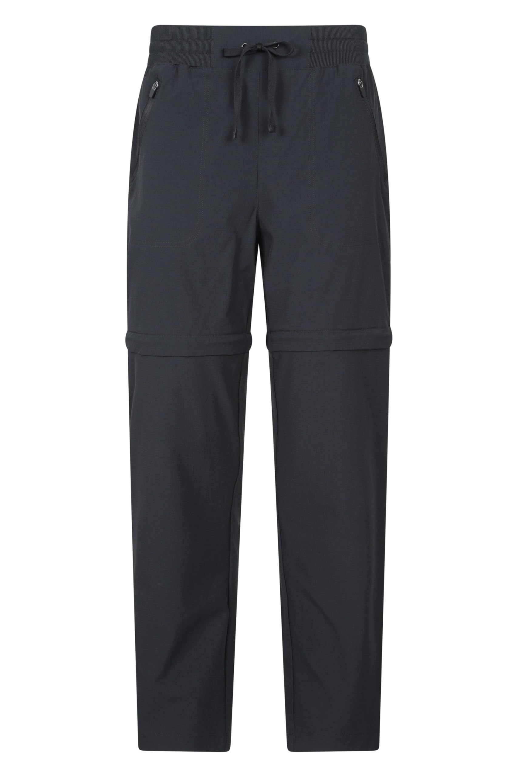 Mountain Warehouse Women's Black 'Explorer' Lightweight Quick Dry Comfortable Shorter Zip Trouser In | Size: 10