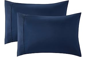Bedsure Navy Pillow Cases: Cozy Envelopment in Luxurious Comfort