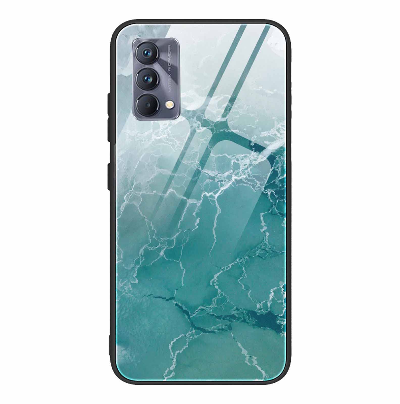 Custodia HAOYE Per Realme GT Master Edition – Effetto Marmo Vetro Temperato + Bordo Morbido TPU