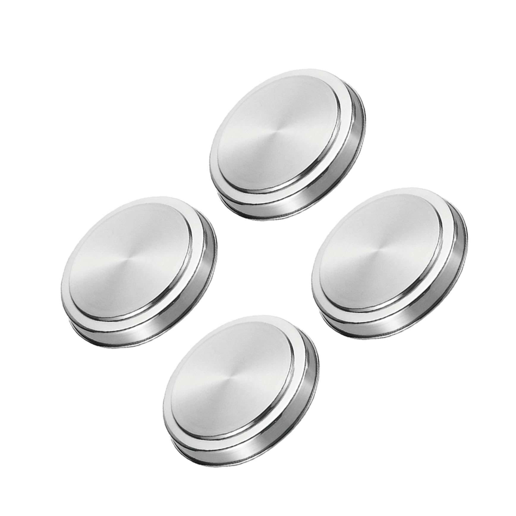 4 Pz Copri Piano Cottura Coprispartifiamma Rotondi Stufa Coprispartifiamma Per Fornelli a Gas Rivestimento Del Piano Cottura Acciaio Inossidabile Set Di Pezzi