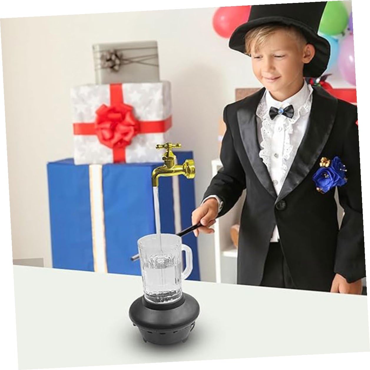Wasserhahn mit Stabilem Design Unsichtbarer aus Kunststoff Brunnen Dekorativer und Kreatives Geschenk zur Gartendekoration zum Einzug für Kinder