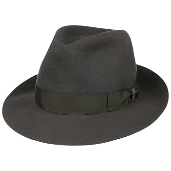Borsalino 50 Grams Men´s Fedora Hat Women/Men Grey 6 7/8 at