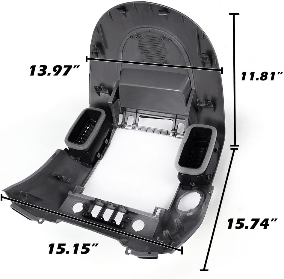 LQI Center Dashboard Cover Dash Panel W/Speaker Bezel, Compatible with Nissan Titan SE LE 2004-2006/Fit Nissan Armada SE LE 2005-2006/ Nissan Pathfinder 2004, Gray