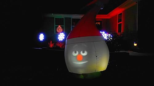 Miniatura 8 de Muñeco de nieve inflable animado de Mr. Chill Talking con pantalla HD integrada de 56 pulgadas y proyector integrado + altavoz incluye 30 minutos de