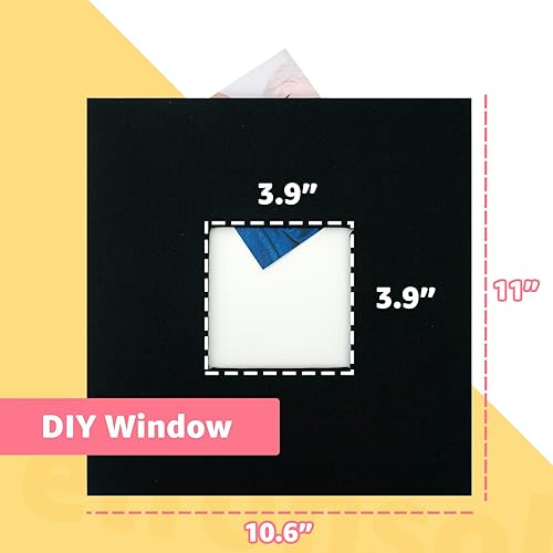 Miniatura 3 de Álbum de fotos autoadhesivo con ventana de visualización de imágenes, álbum de recortes de bricolaje para imagen de 4 x 6, 5 x 7, 8 x 10, 40 páginas