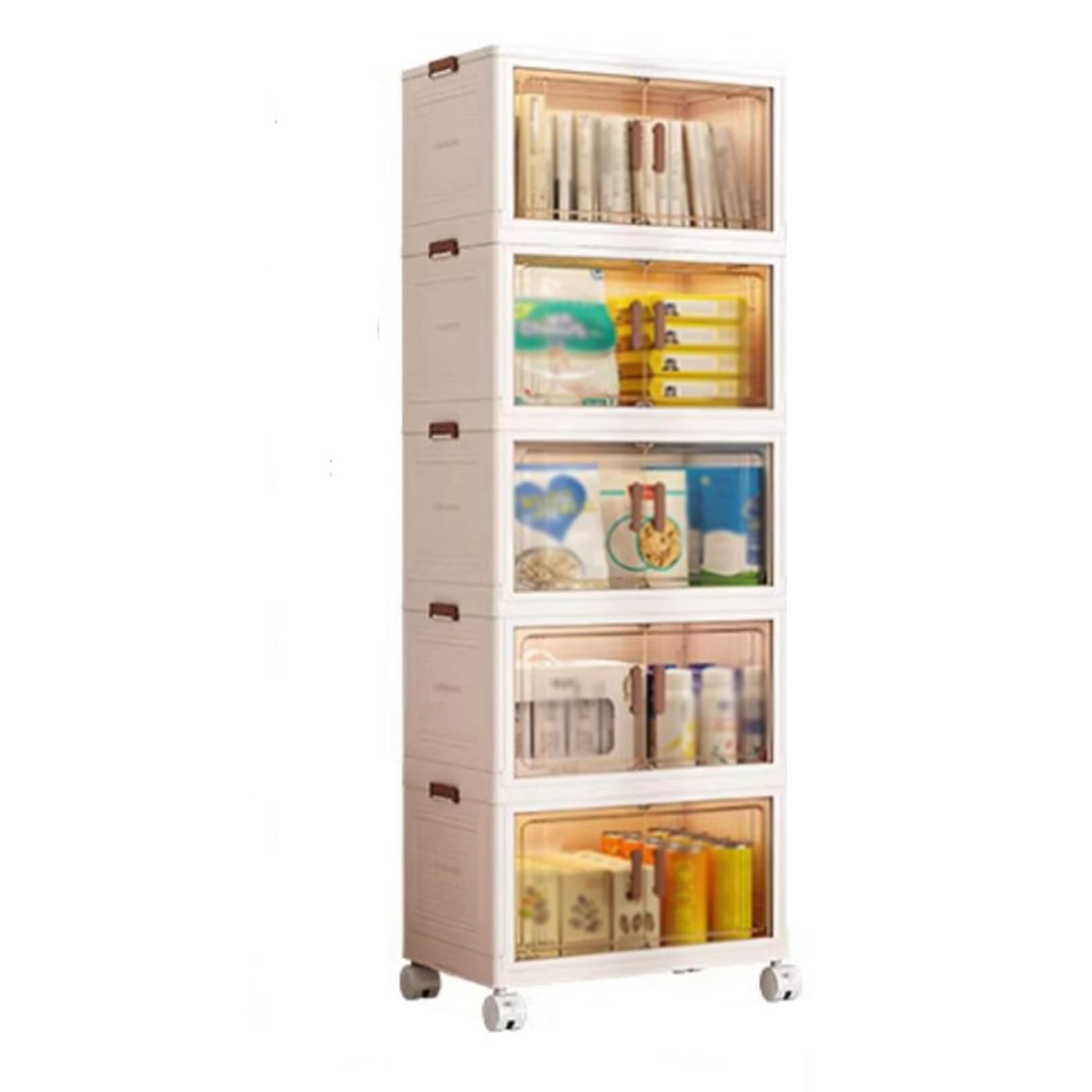 Boîte de rangement empilable avec couvercle haut de gamme pour garde-robe