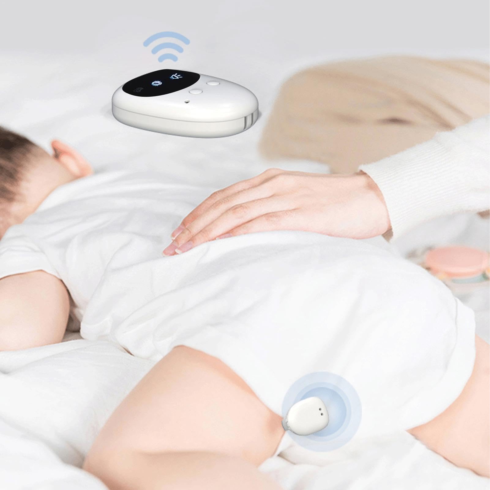 Allarme Enuresi Notturna Linsition Con Trasmettitore E Ricevitore Wireless – Suono Forte E Vibrazione Per Bambini, Anziani E Adulti, Ricaricabile Via USB