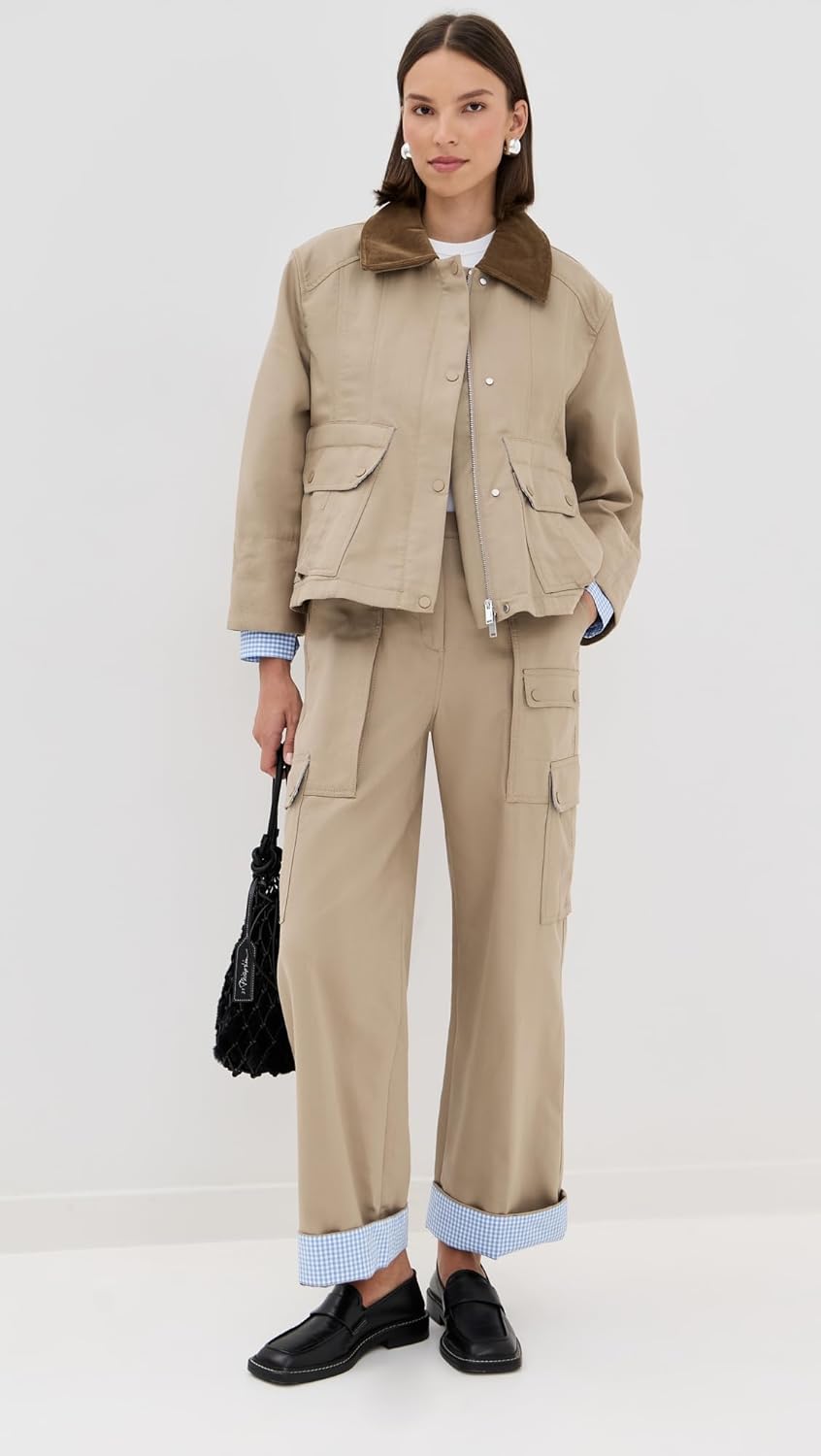 3.1 Phillip Lim Women's Cropped Flounce Combo Jacket - Image 5