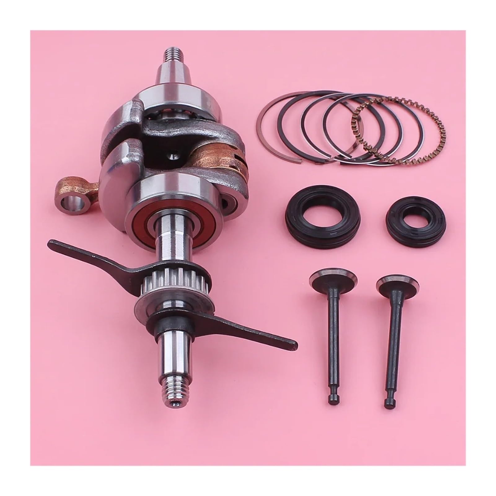 Kit de Juntas de pistón y válvula de Sello de Aceite for cigüeñal, for Motor pequeño de cortacésped GX35 de 35 CC y GX 35