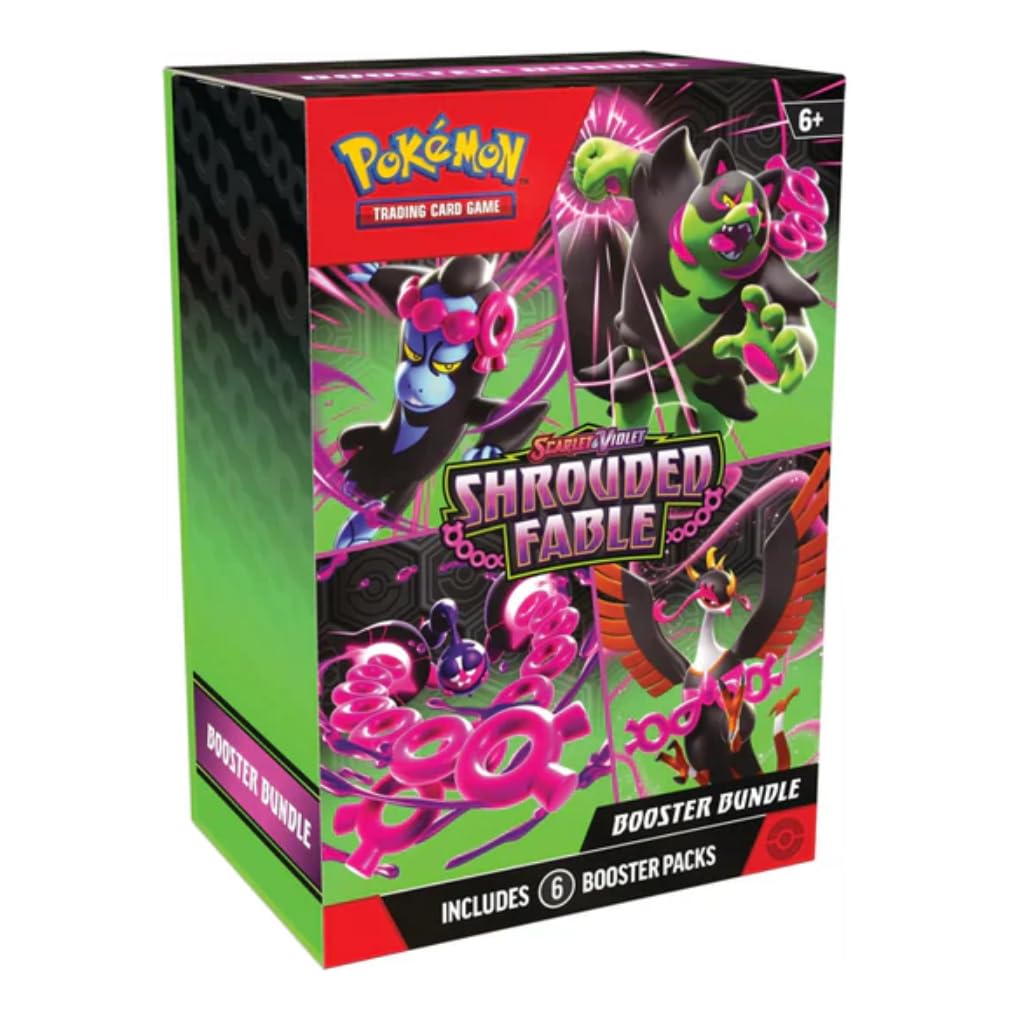 shrouded fable booster box 100 pack Pokemon Scarlet & Violet 6.5 Shrouded Fable Booster - Pack of 6 Booster  Packs + 100 cardcosmos Sleeves - Exclusive Edition