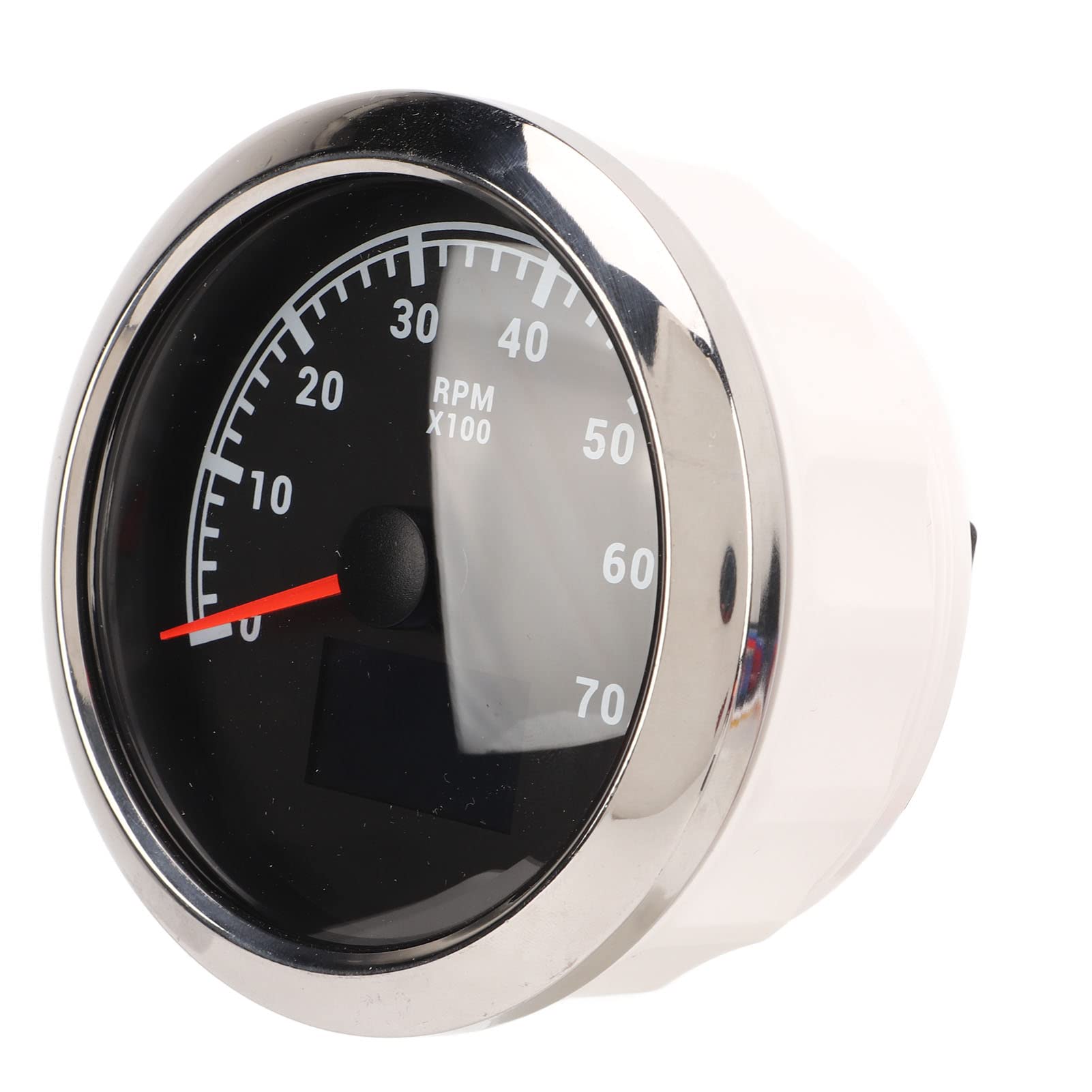 Medidor Digital 3 en 1 - Tacómetro de 85mm, Temperatura del Agua y Presión del Aceite - Luz de Fondo Roja 9-32V DC para RV, Barco, Yate