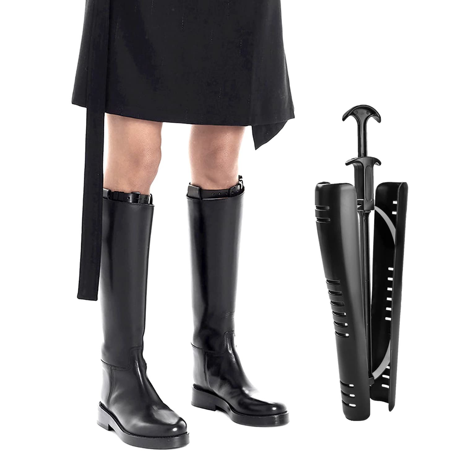 Moldeador de Botas, 1 Par Soporte de Bota Insertos de Formas Herramienta de Apoyo, Negro