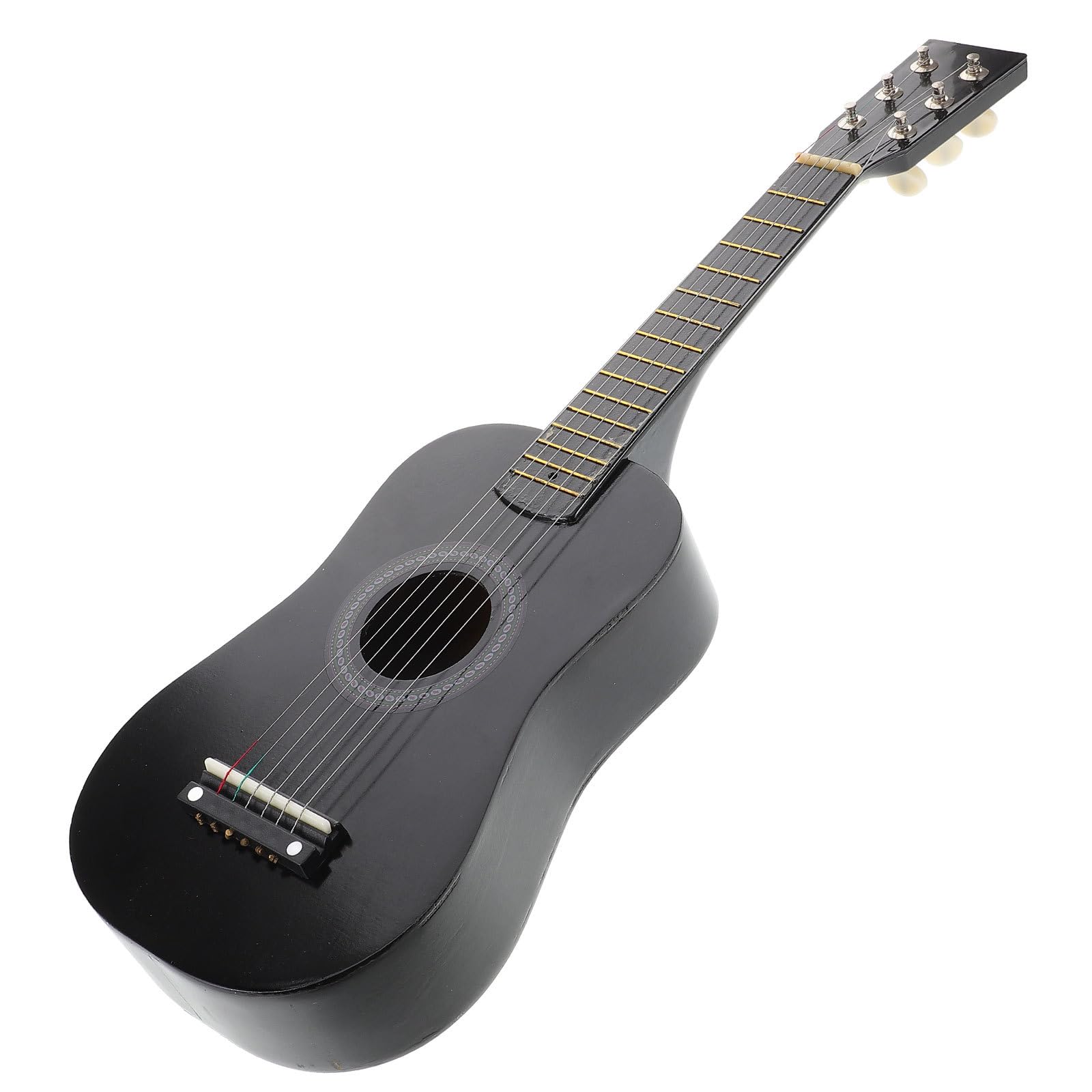 23 Inch Wooden Guitar for Kids, 6 Strings Mini Guitar Musical Instruments Educational Toys for Toddler Kids Boys Girls Beginner(Black)