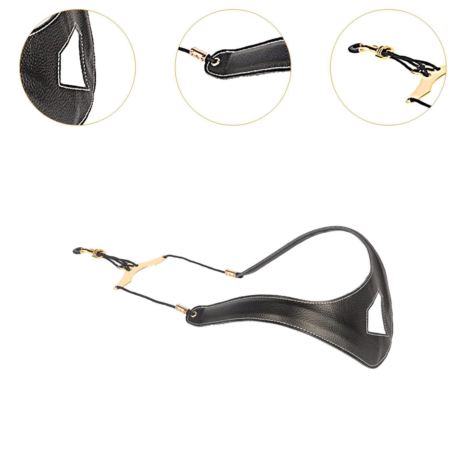 Harnais d'épaule pour saxophone, harnais de saxophone réglable, sangle d'épaule pour saxophone alto ténor baryton soprano, Noir