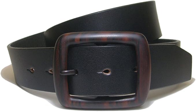 Amazon Co Jp ウッドバックル レザーベルト 金属アレルギー用ベルト 金属不使用 １００ 天然木 ウエストぴったり仕様 ベイシックｌサイズ ９２ １０７ｃｍ オーダーメイド ファッション