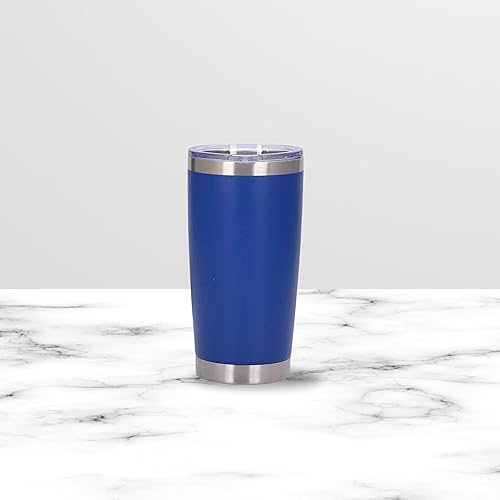 Miniatura 7 de Vasos de vacío de doble pared de acero inoxidable de 20 onzas, vaso de viaje, taza de café térmica con tapa (rojo)