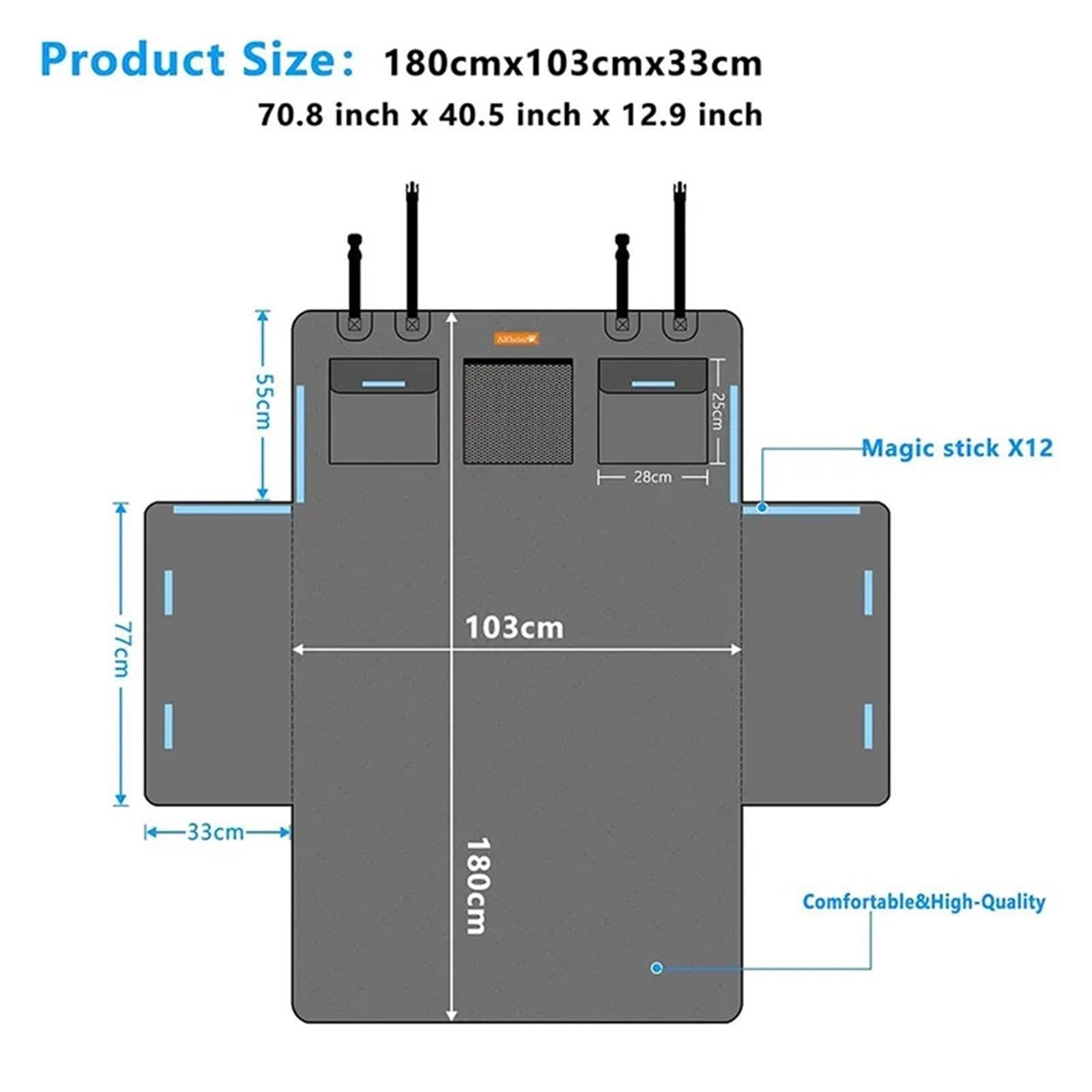 Wykładzina bagażnika 5-warstwowa gruba wykładzina Oxford Cloth Trunk Carpet wodoodporna antypoślizgowa odporna na zużycie poduszka dla psa Cargo Liner Dla Psów