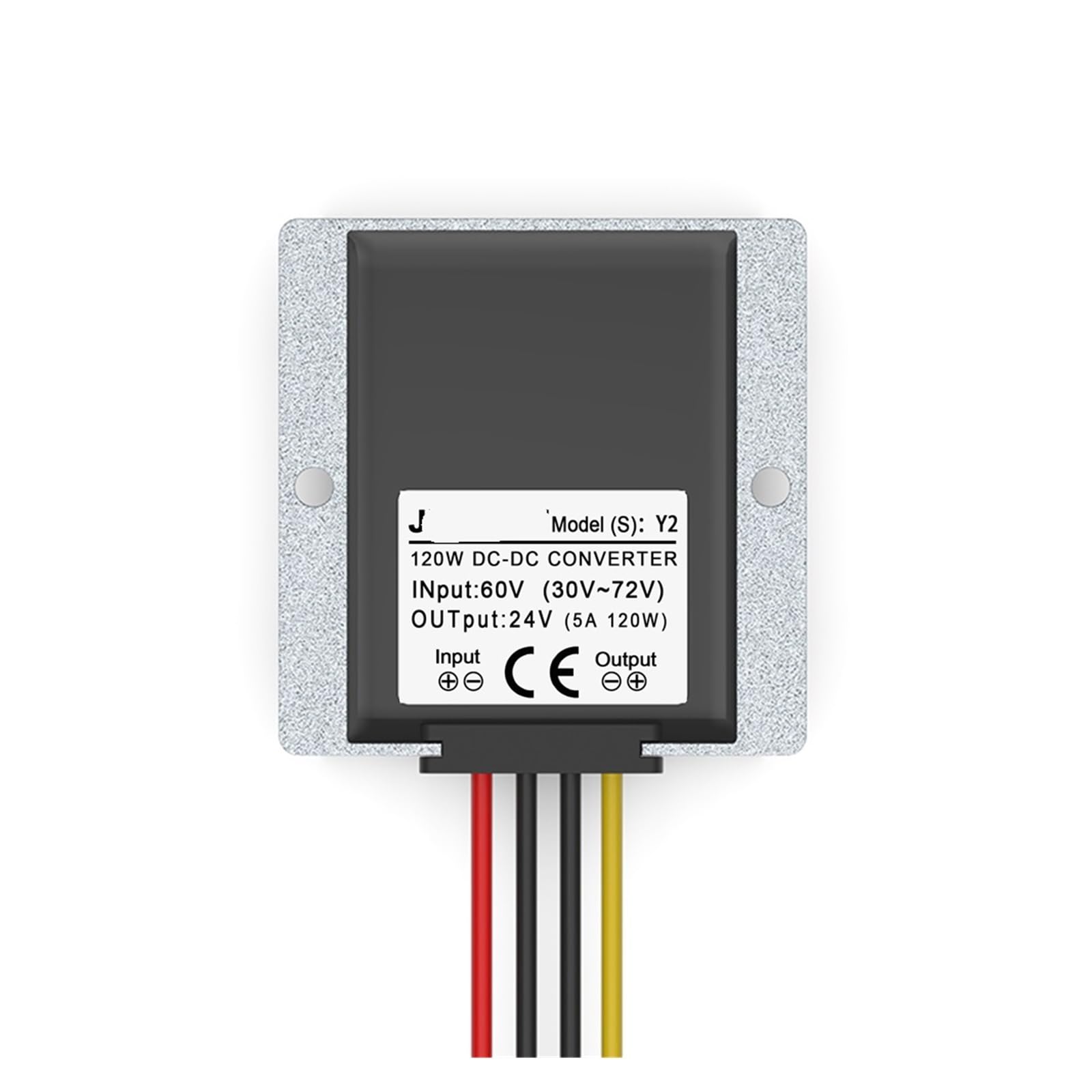Przetwornica redukcyjna DC-DC 60 V na 24 V (wejście 30 V do 72 V, wyjście 5 A), konwerter stałego napięcia