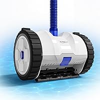 2025 VINGLI Automatic Suction-Side Pool Vacuum Cleaner - Powerful Wall-Climbing Sweeper for Inground Pools, 40ft Tangle-Free Hose (Blue/White)