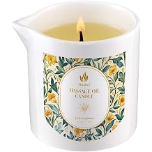 MELONY Massage Oil Candle, Lemongrass, 8.1OZ | Gentle Softening