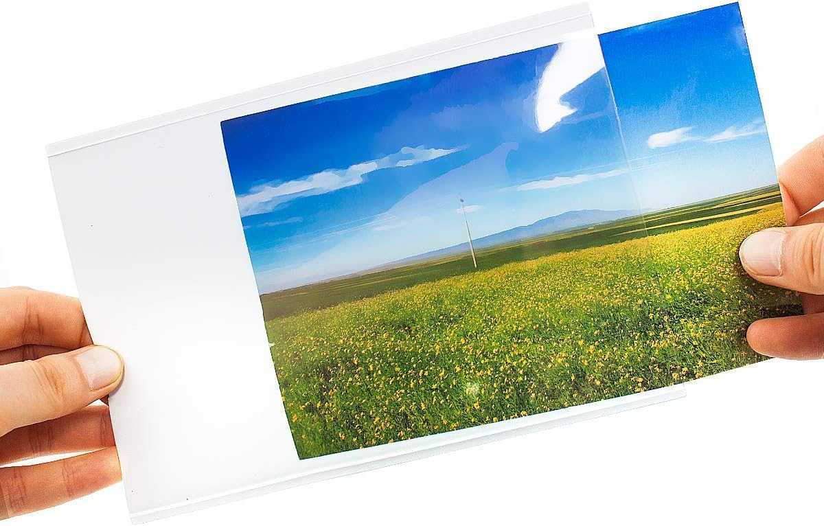 HIIMIEI Magnetic Photo Frames for Refrigerator 5x7 Inches, 20 Pack, No Sratched Fridge Magnets Picture Frame Photo Sleeves Protected by Removable Film