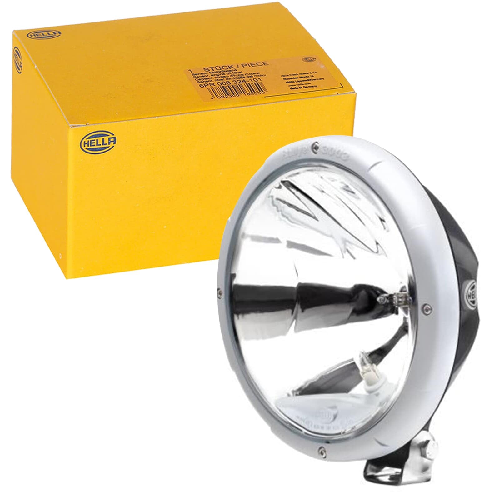 HELLA 1F8 009 797-021 Halogen/Halogen-Spotlight - Rallye 3003 - 12/24V - round - Reference number: 37.5 - Bolted - Clear diffusing lens - Lens Colour: Crystal clear - left/right